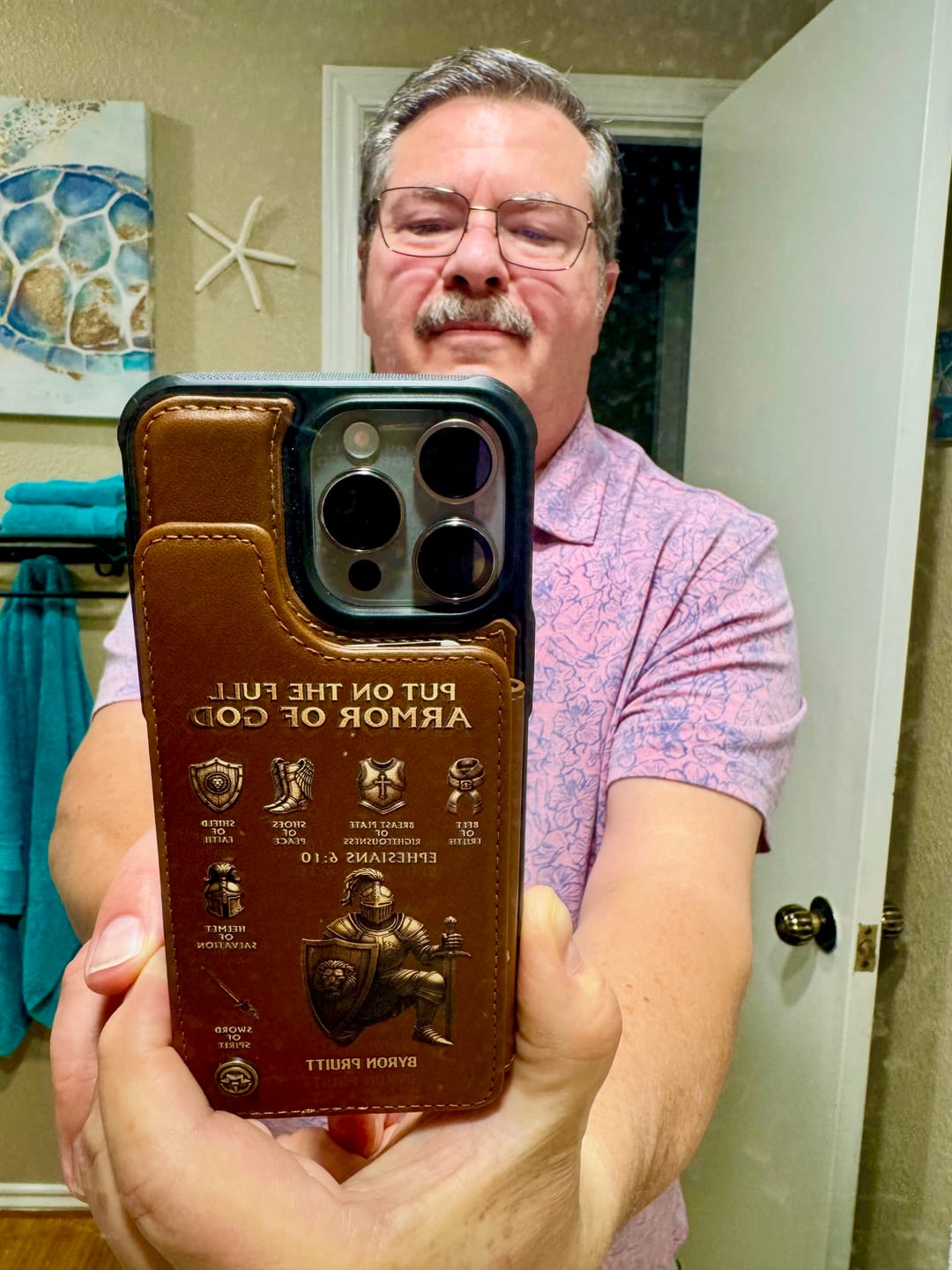 Customer photo review of Put On The Full Amor Of God - Personalized Christian Wallet Phone Case