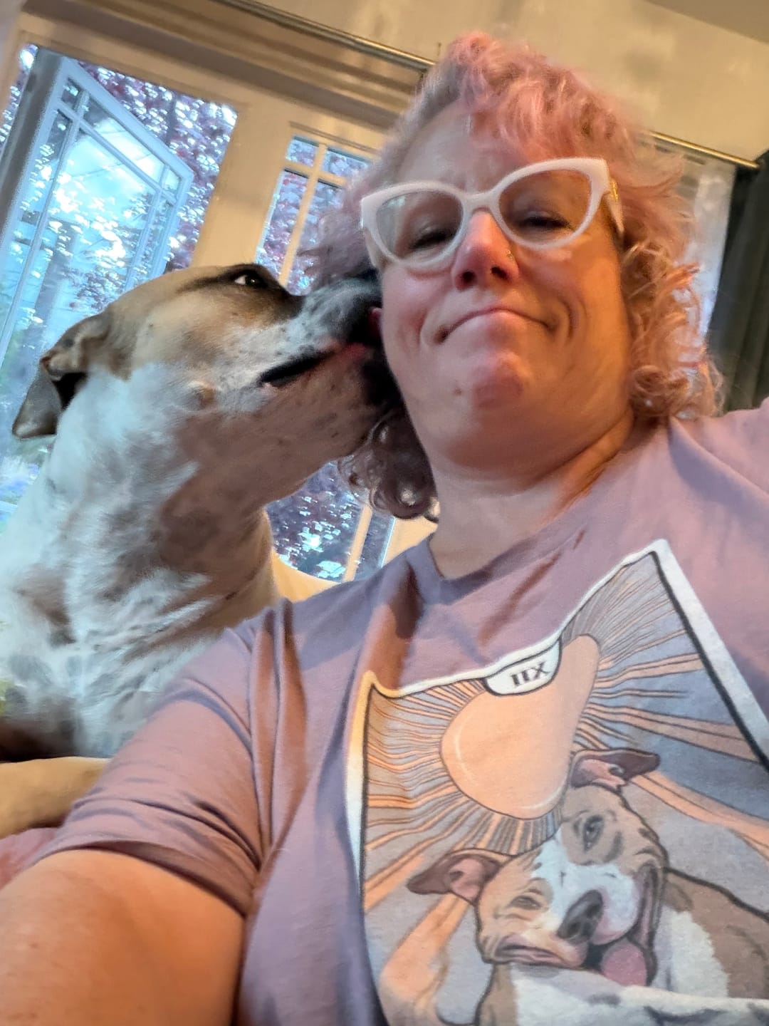Customer photo review of The Pittie Tarot Card Shirt