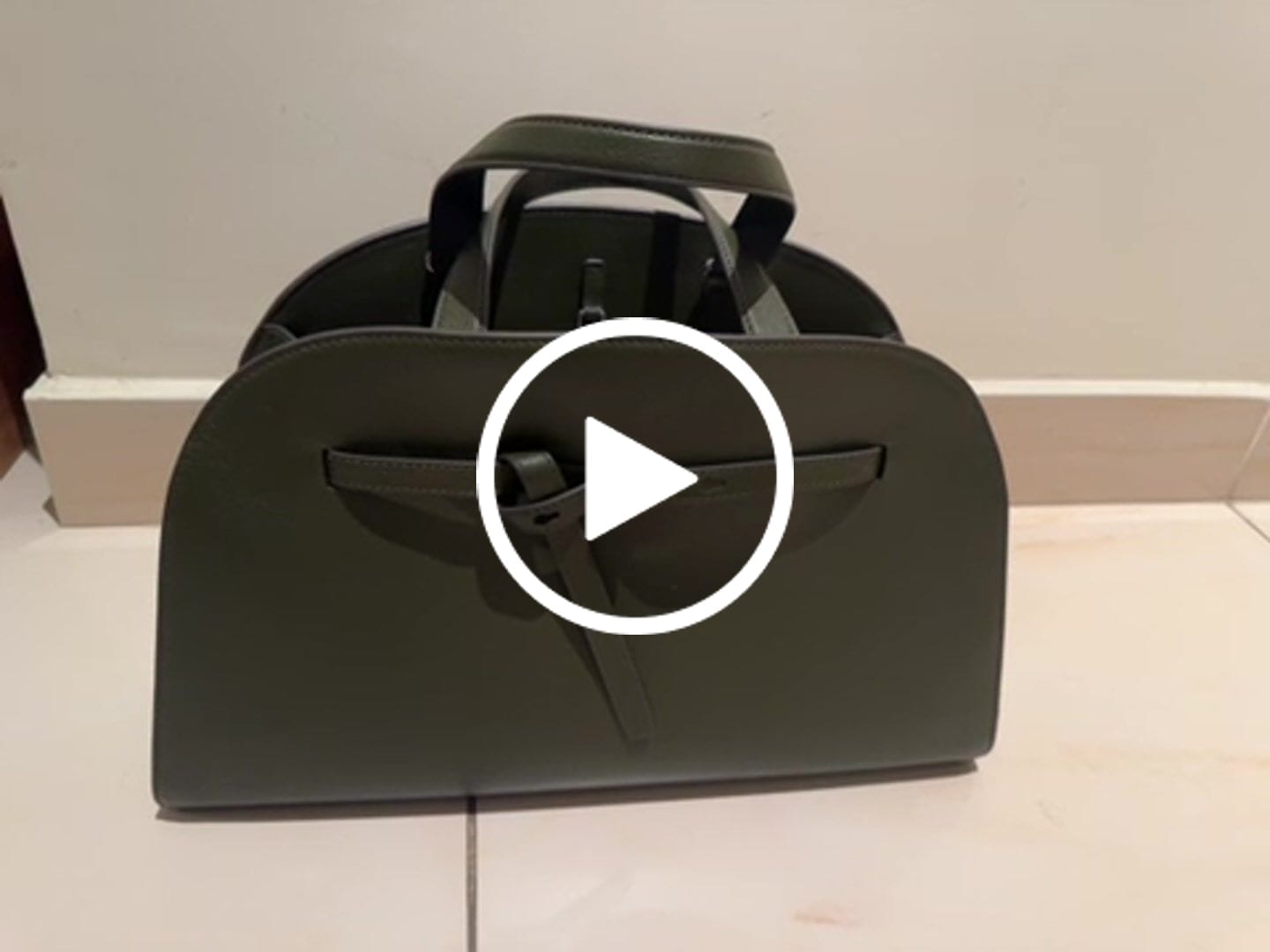 Customer video review of Tory Burch Romy Leather Boston Bag