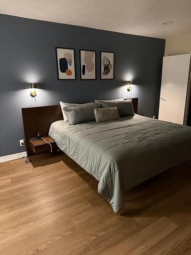 Customer photo review of Rechargeable Wall Sconces | Metal Cone Shade, 5200mAh, USB-C | Touch & Remote Dimming, 3 Colors, Set of 2 or 4