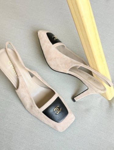 Customer photo review of Chanel 2026 Square Toe Slingback 65mm Suede