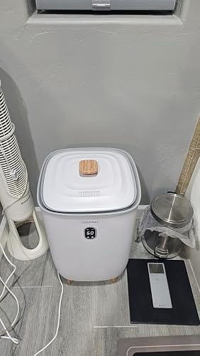 Customer photo review of Towel Warmer Bucket | 40L, Holds 4 Large Towels | 2 Heat Levels, 20 to 90 Minute Timer, Fragrance Disc Holders