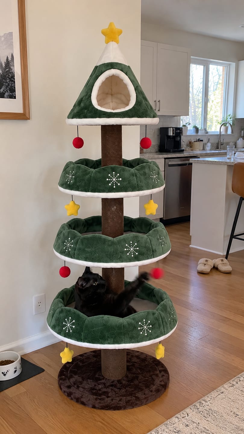 Customer photo review of Christmas Tree For Your Cat