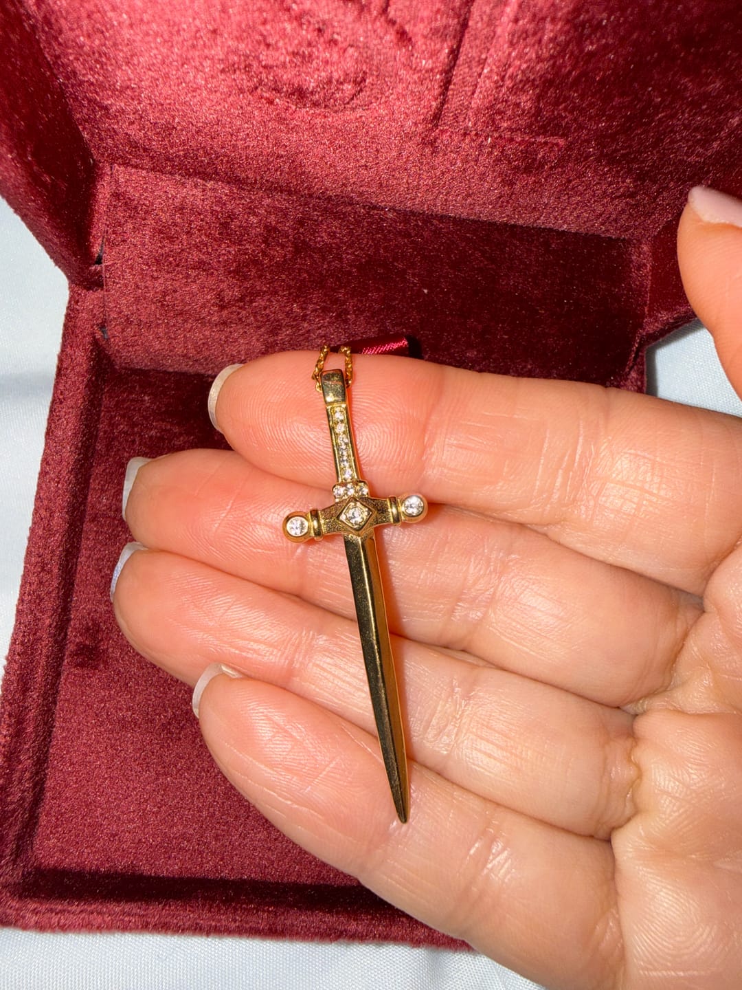 Customer photo review of St. Michael's Blade Necklace
