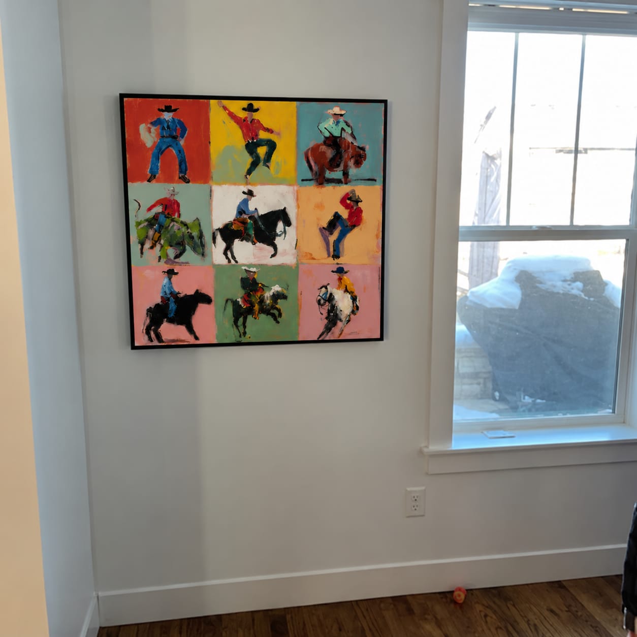 Customer photo review of Rodeo Mosaic-Cowboy Grid Painting
