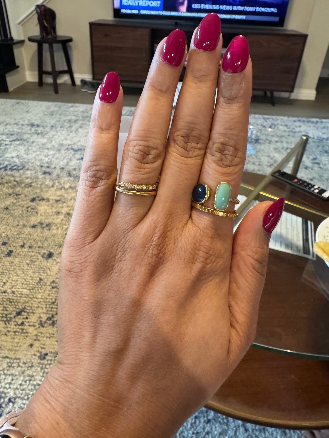 Customer photo review of Marissa White Crystal Layered Ring