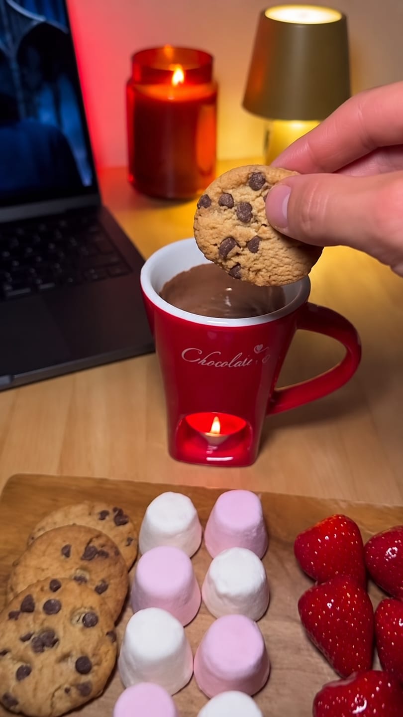 Customer photo review of Mug Meltie pour chocolat & fromage fondue