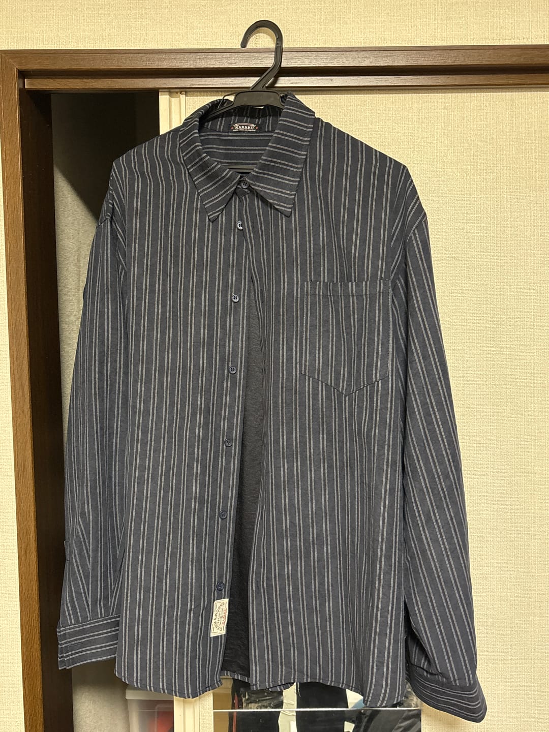 Customer photo review of Business&Casual　ダブルストライプ柄長袖ワークシャツ