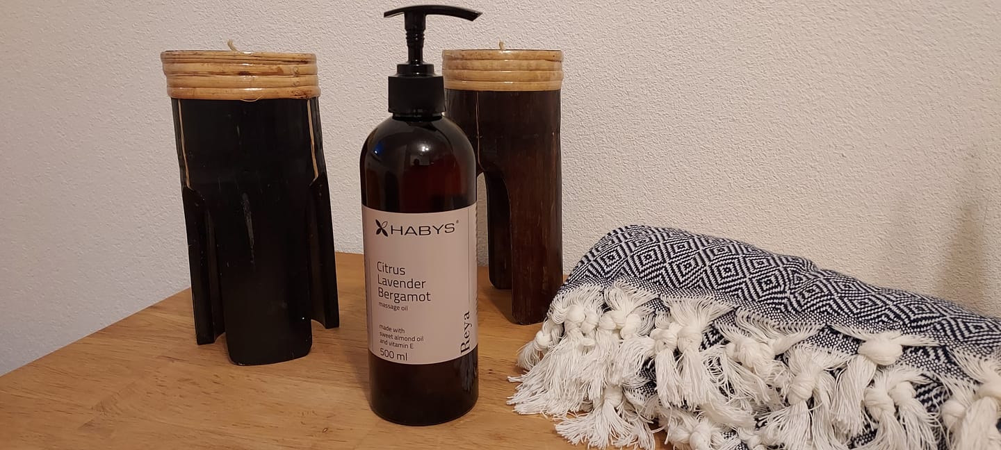 Customer photo review of Massageöl Reya Citrus Lavender Bergamot Habys