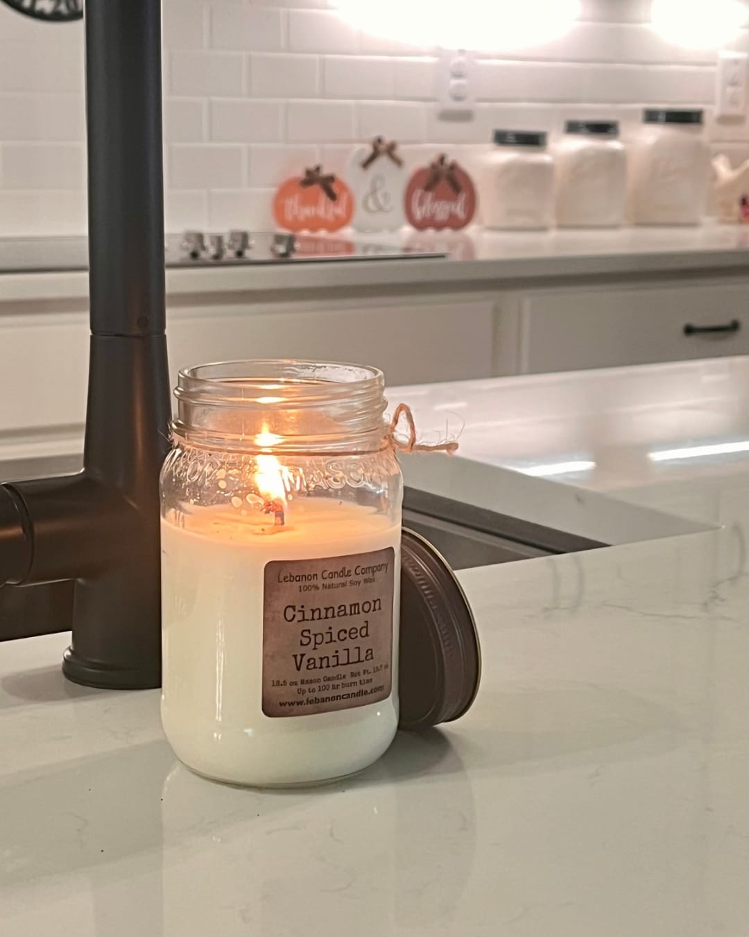 Customer photo review of Cinnamon Spiced Vanilla Candle