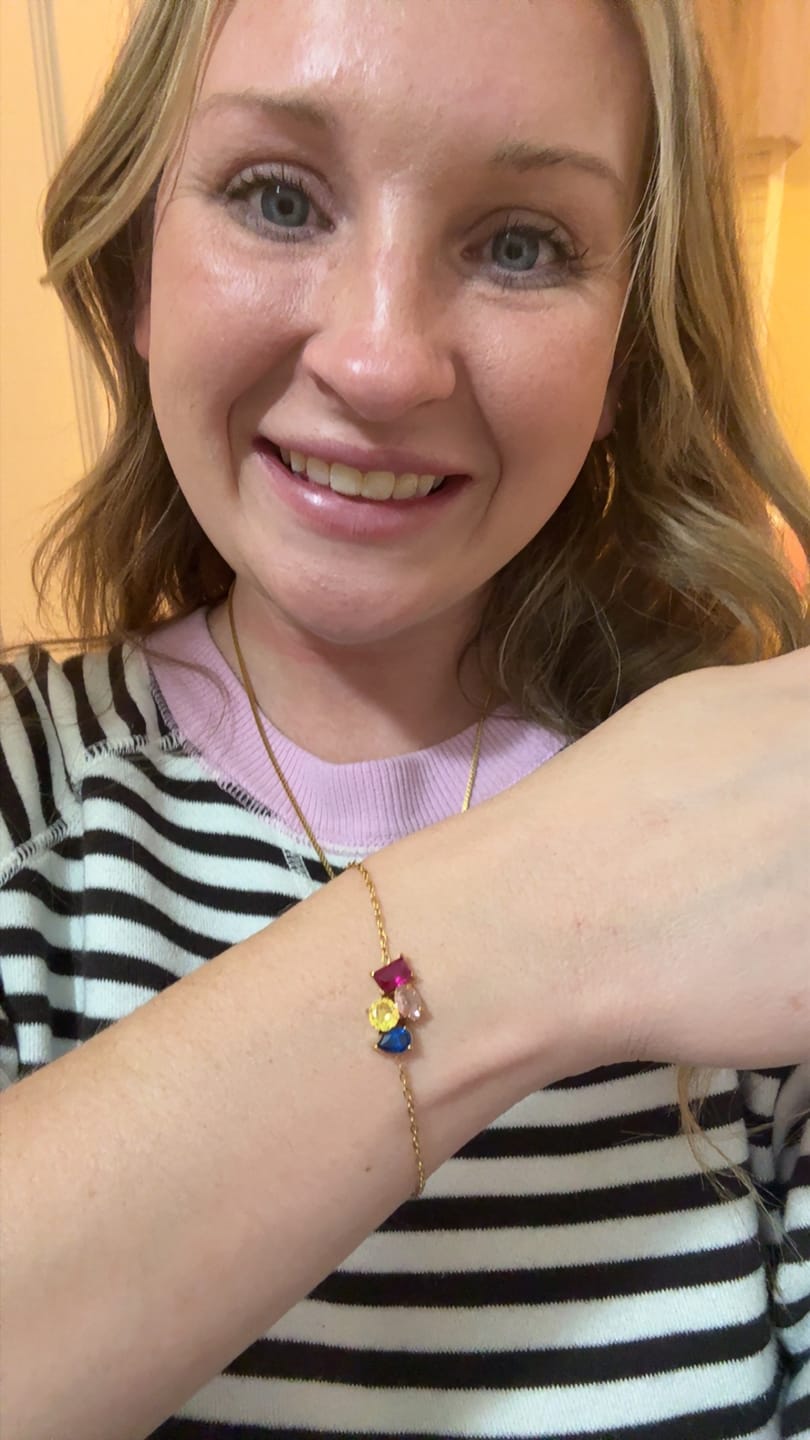 Customer photo review of Custom Legacy Birthstone Bracelet
