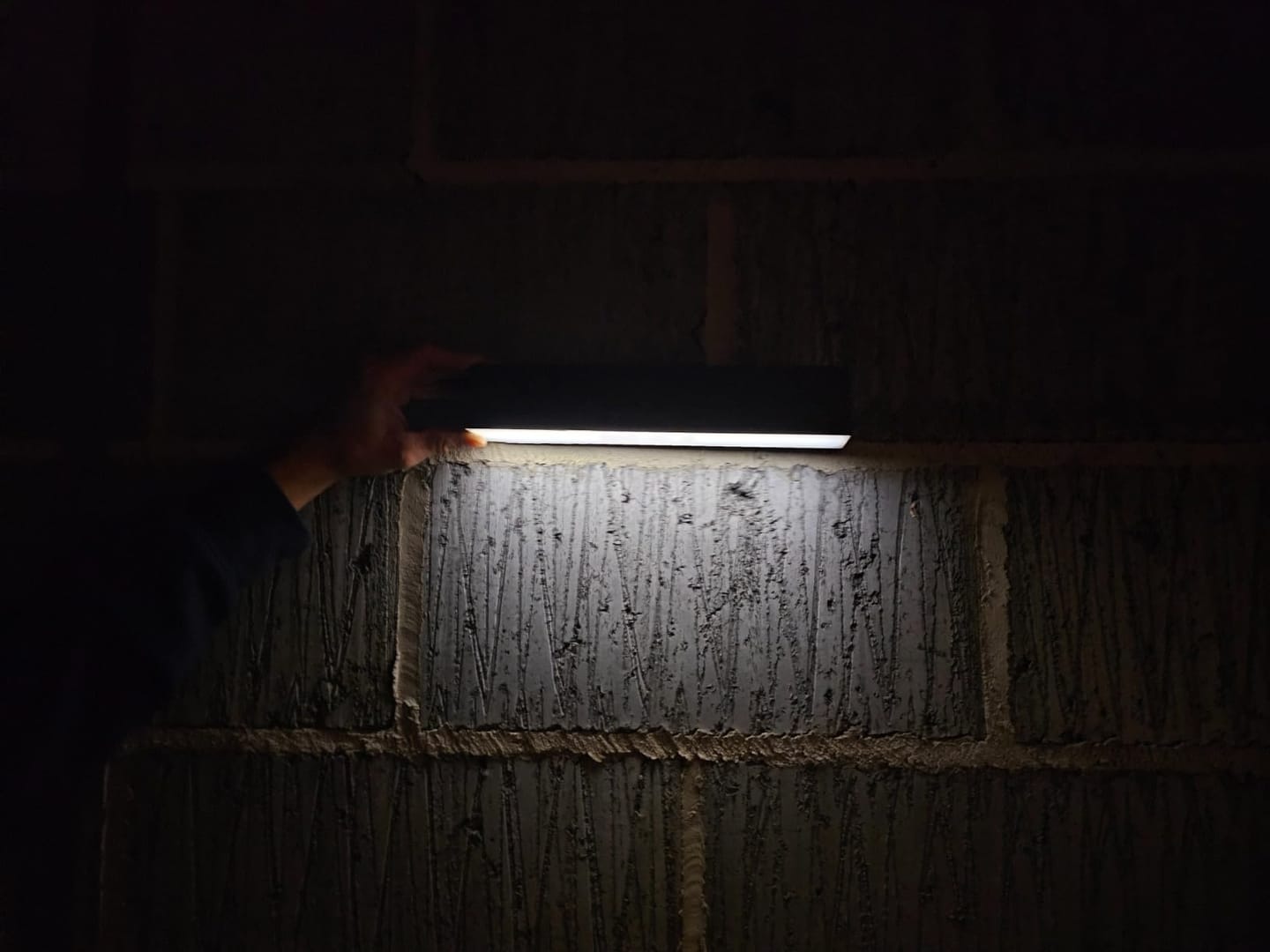 Customer photo review of Solar Motion Sensor Porch Light | Black Aluminum & Glass, Up-Down Beam | IP44 Weather-Resistant, No Wiring