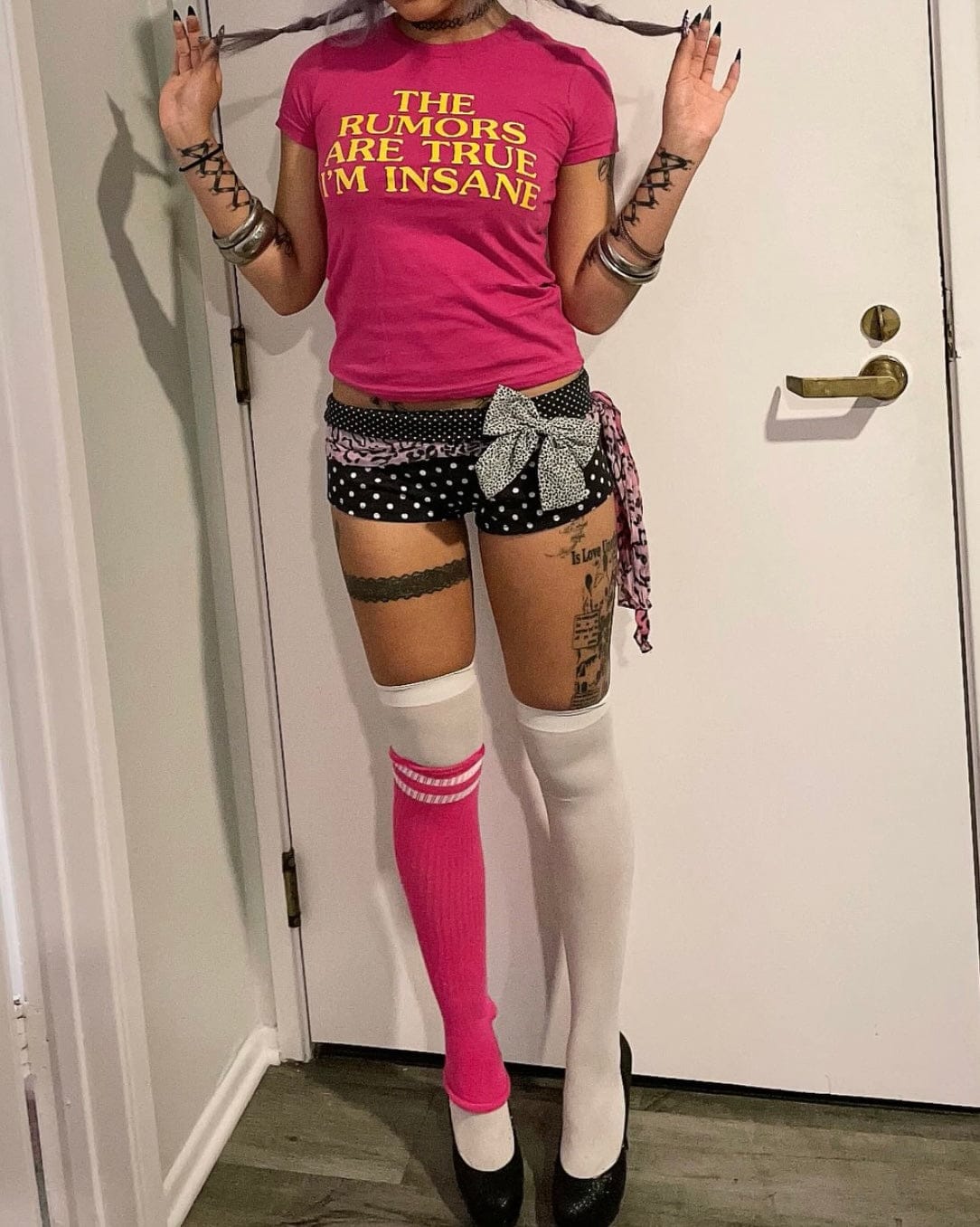 Customer photo review of The Rumors Are True I'm Insane Baby Tee