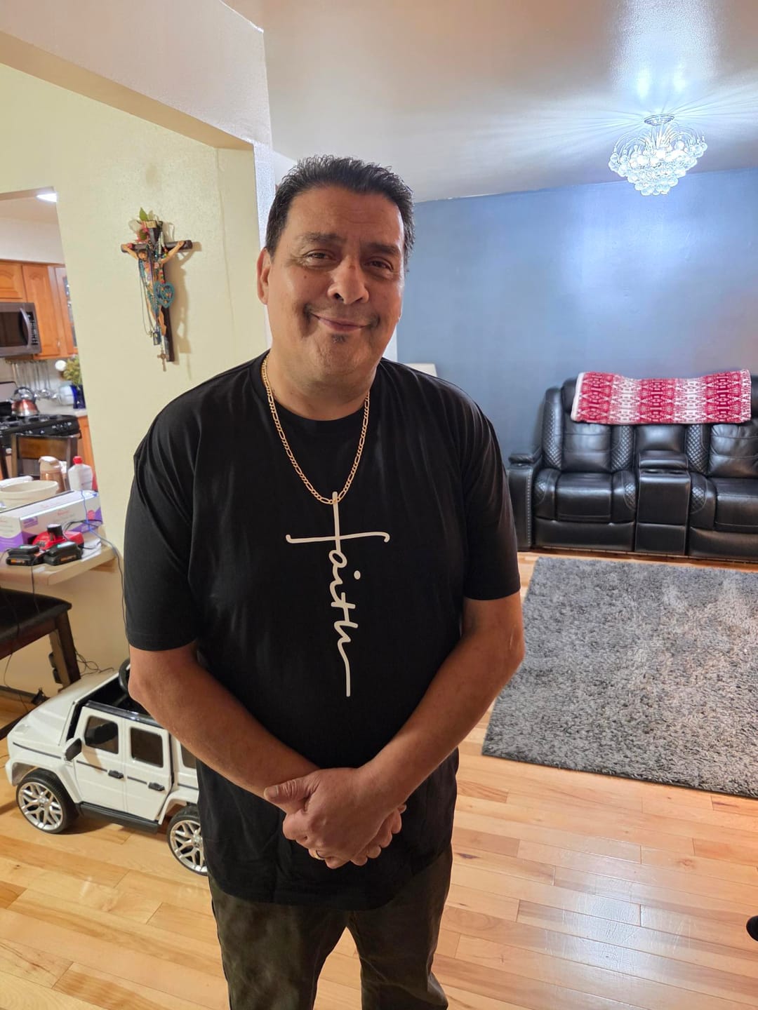 Customer photo review of Faith Cross Tee
