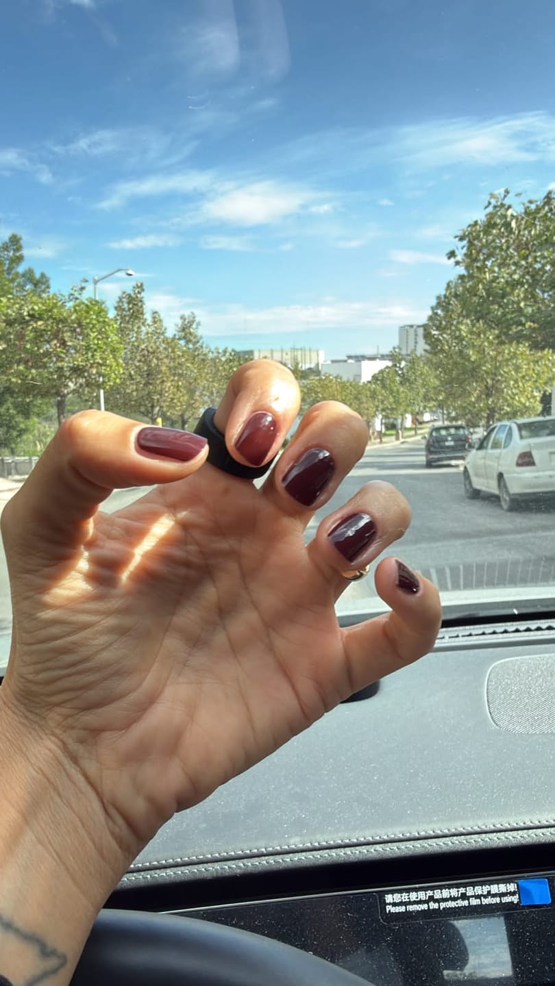 Customer photo review of Strisce Gel Merlot