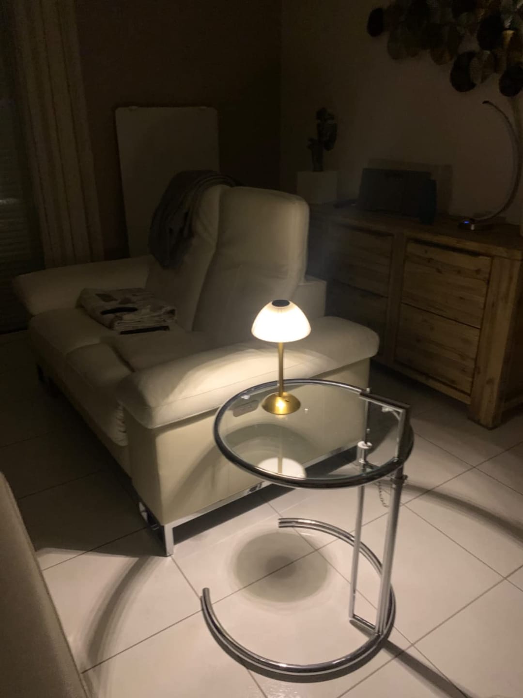 Customer photo review of Crystal Table Lamp | Touch Dimming, 3000-6000K in 3 Modes | 11.8 in Rechargeable Cordless, 3 Finishes