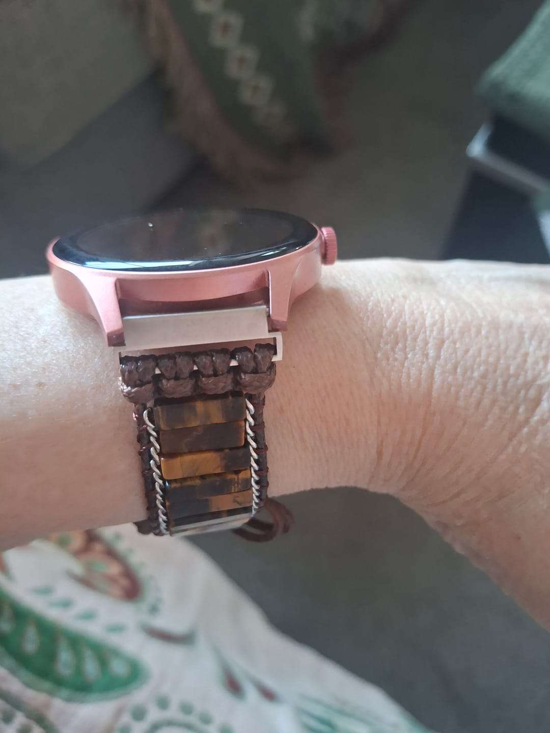 Customer photo review of Colorful Imperial stone braided watch band Bohemian style