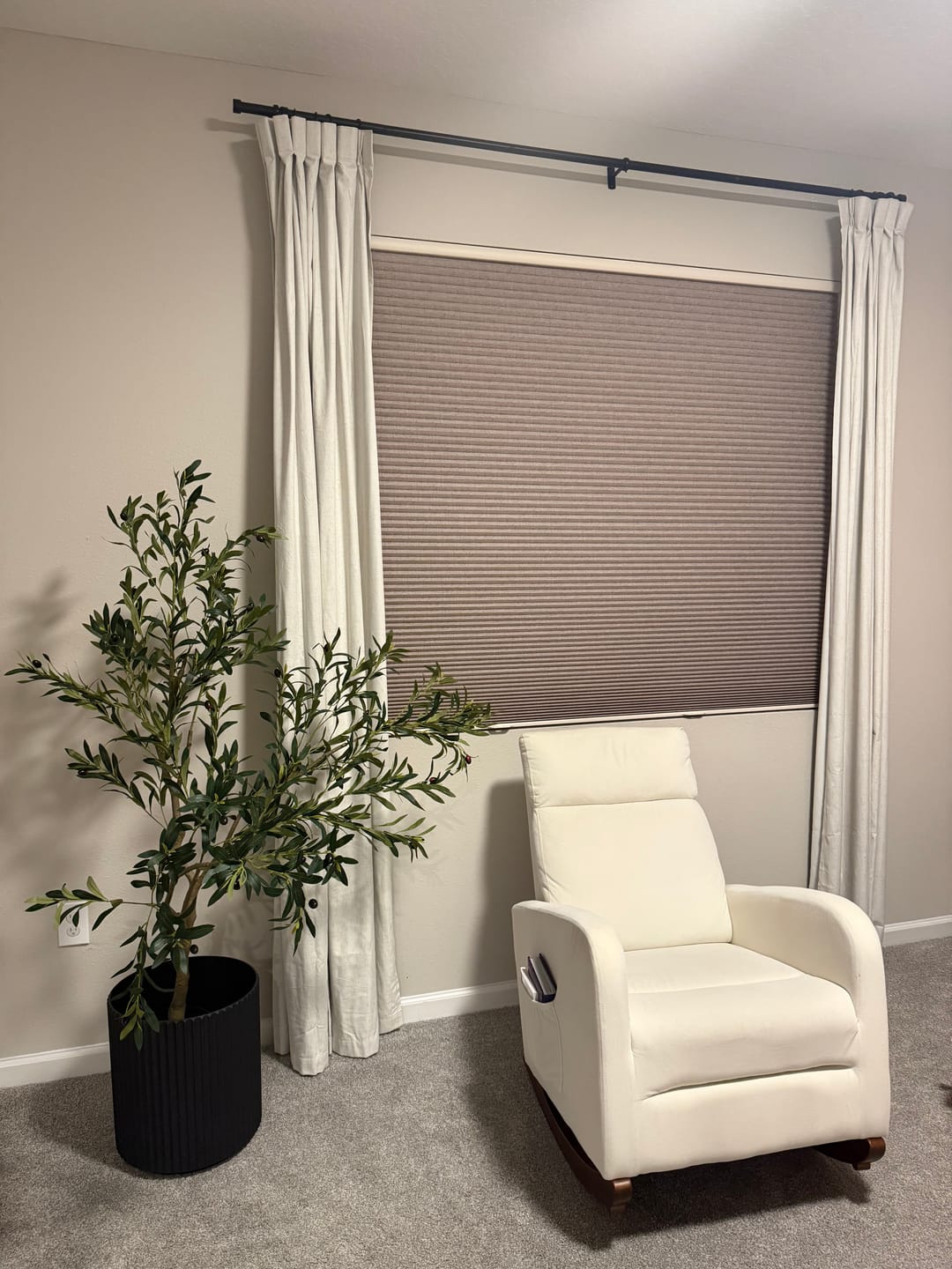 Customer photo review of Charcoal Blackout Roller Shades
