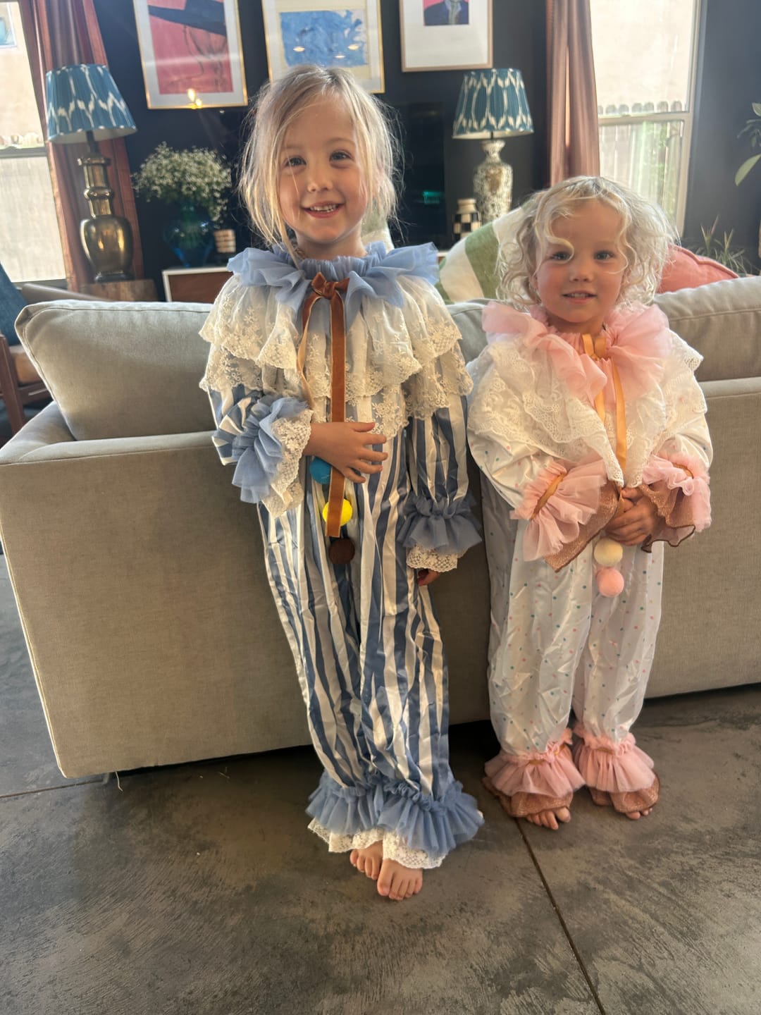 Customer photo review of Vintage Stripe Clown Costume