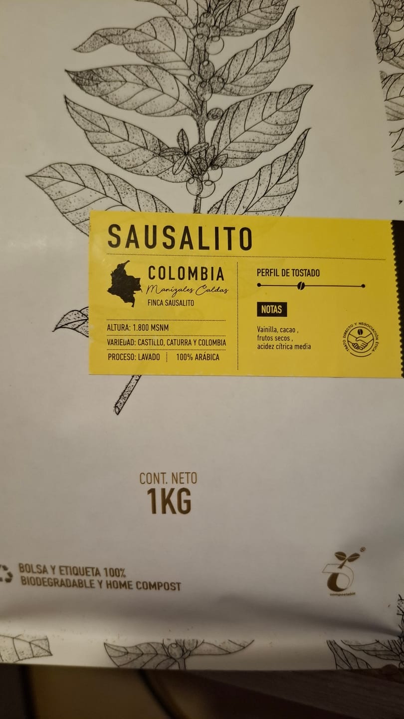 Customer photo review of Colombia | Finca Sausalito Bolsa 1 KG | MOLIDO