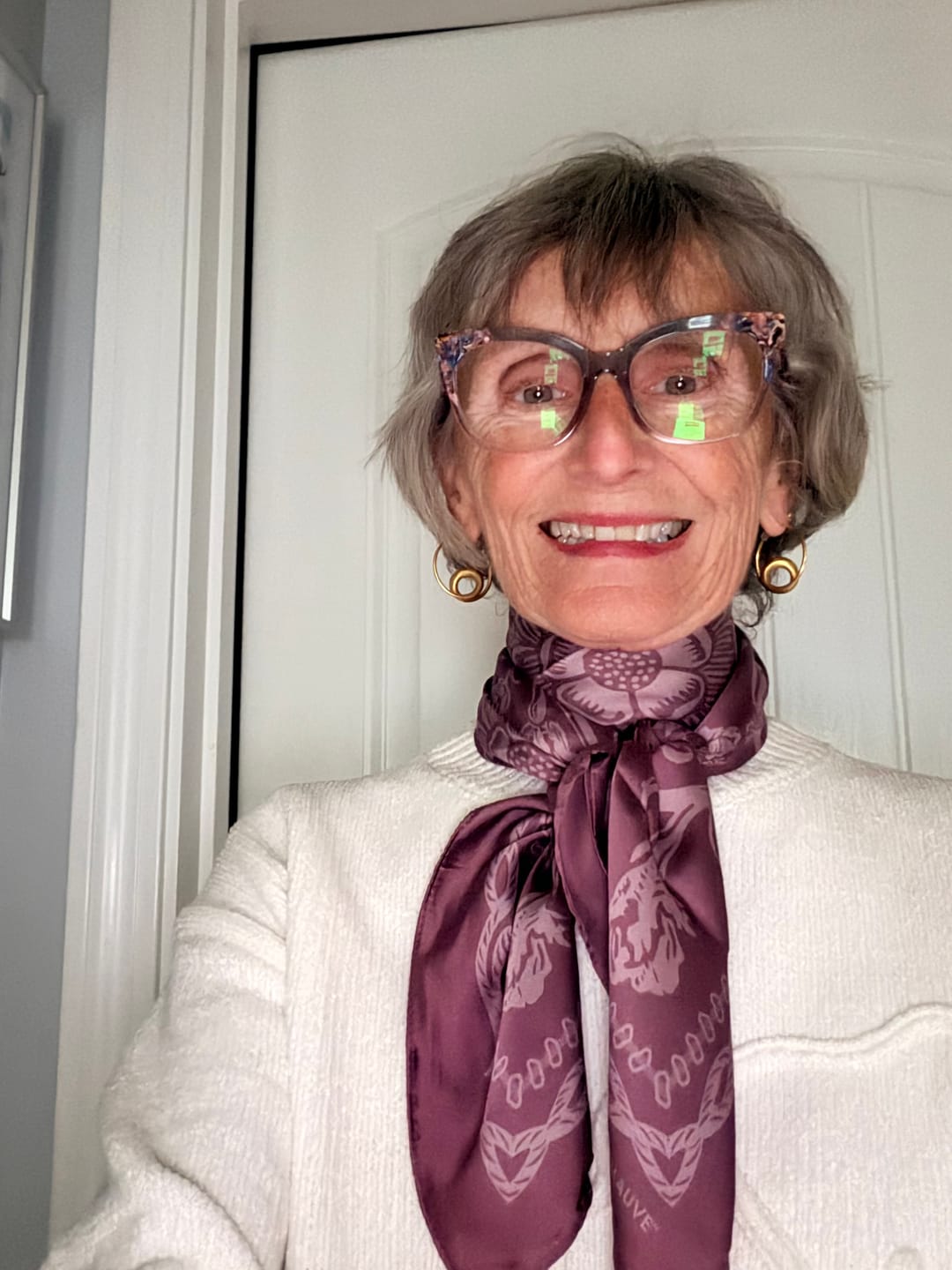 Customer photo review of Mauve Silky Scarf