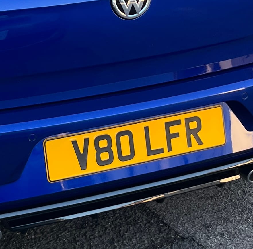 Customer photo review of Metal Pressed Number Plate (standard)- 520mm x 111mm