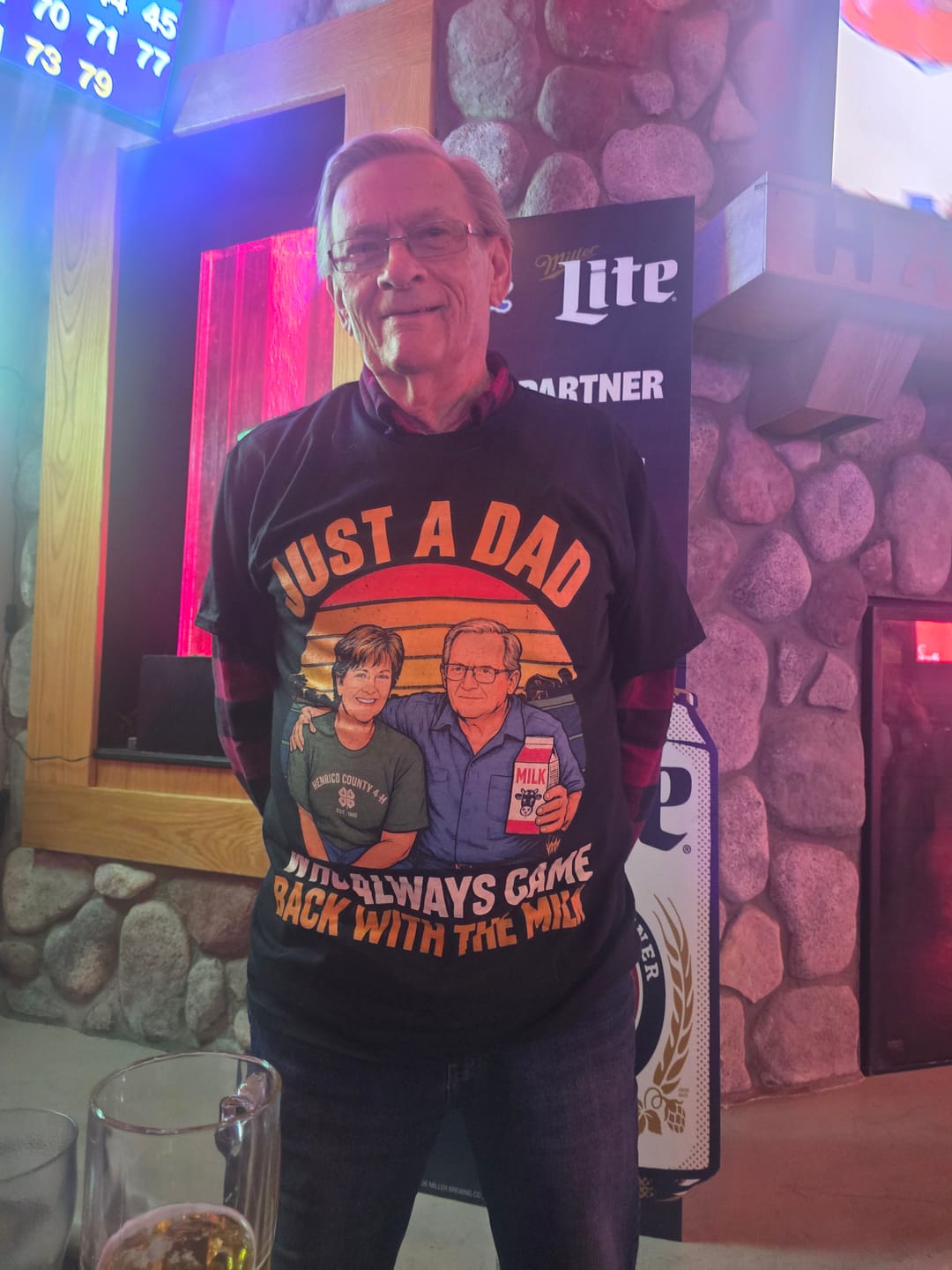 Customer photo review of Dad Milk| Custom T-shirt