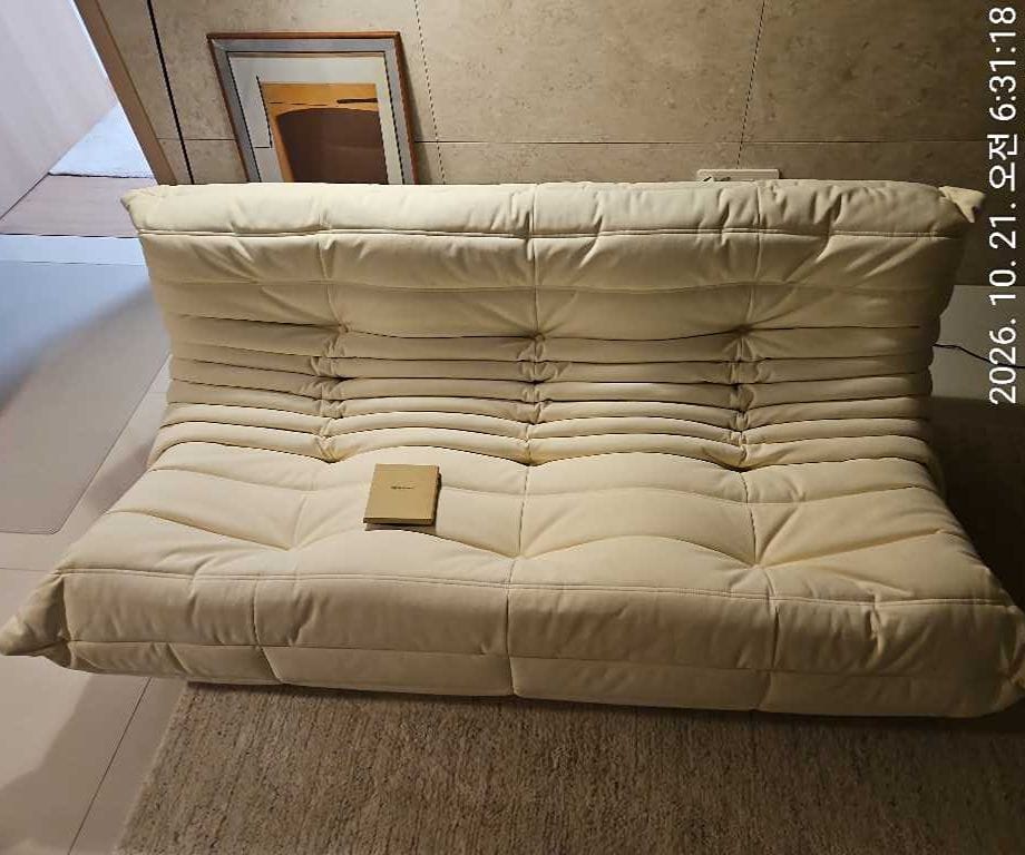 Customer photo review of TOGO LARGE SETTEE WITHOUT ARMS - 3 seater leather sofa