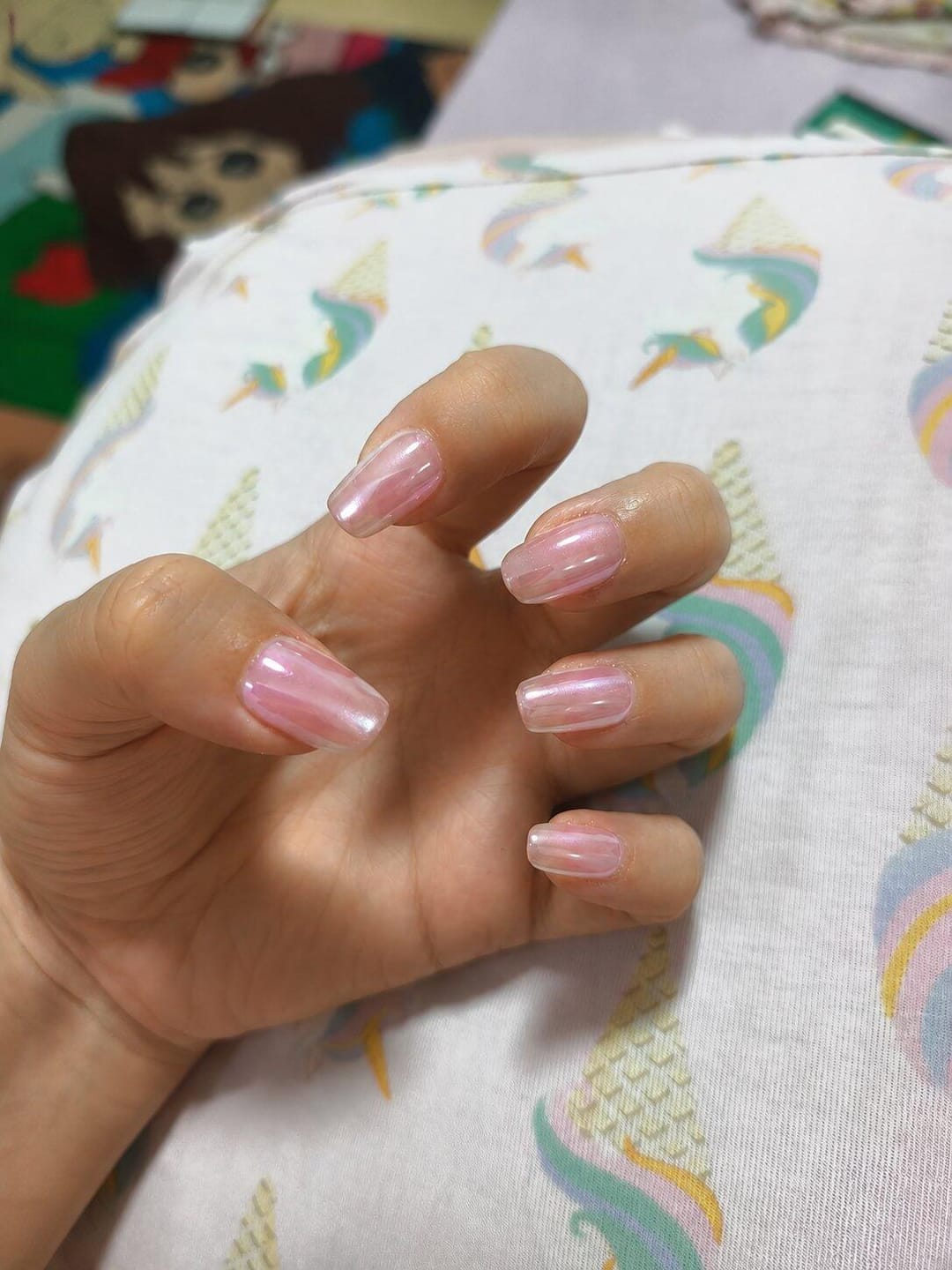 Customer photo review of Glazed Donut | Short Squoval