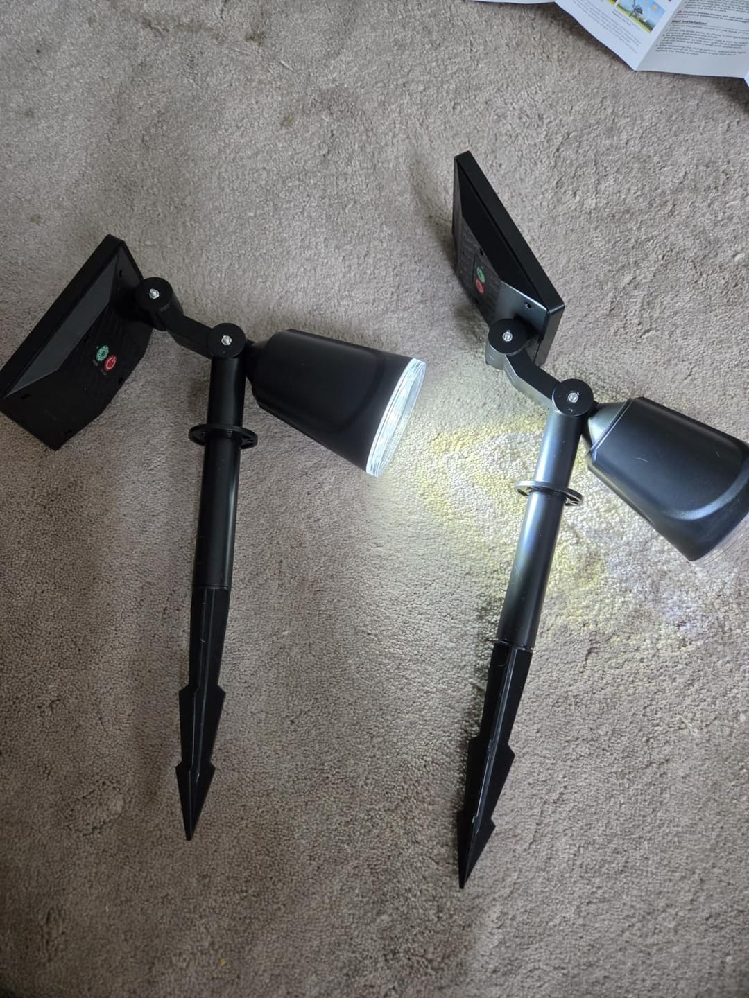 Customer photo review of Solar Spotlight Outdoor | Adjustable Aluminum Tree & Landscape Light | IP65, 3000K Warm White, Stake Mount