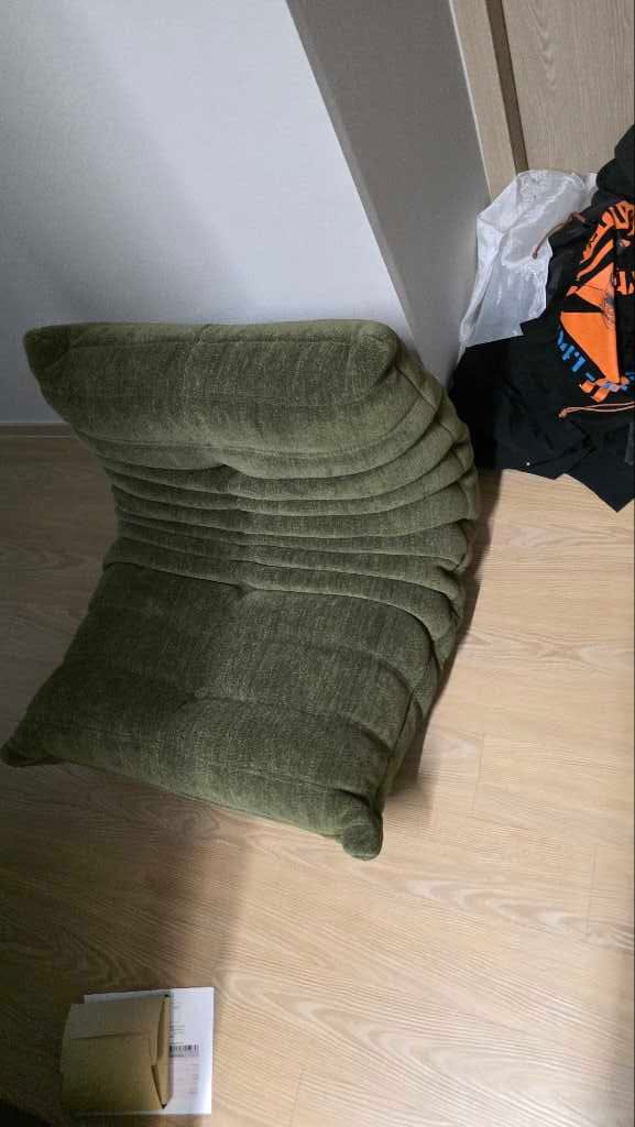 Customer photo review of MINI TOGO FIRESIDE CHAIR - Kids bean bag
