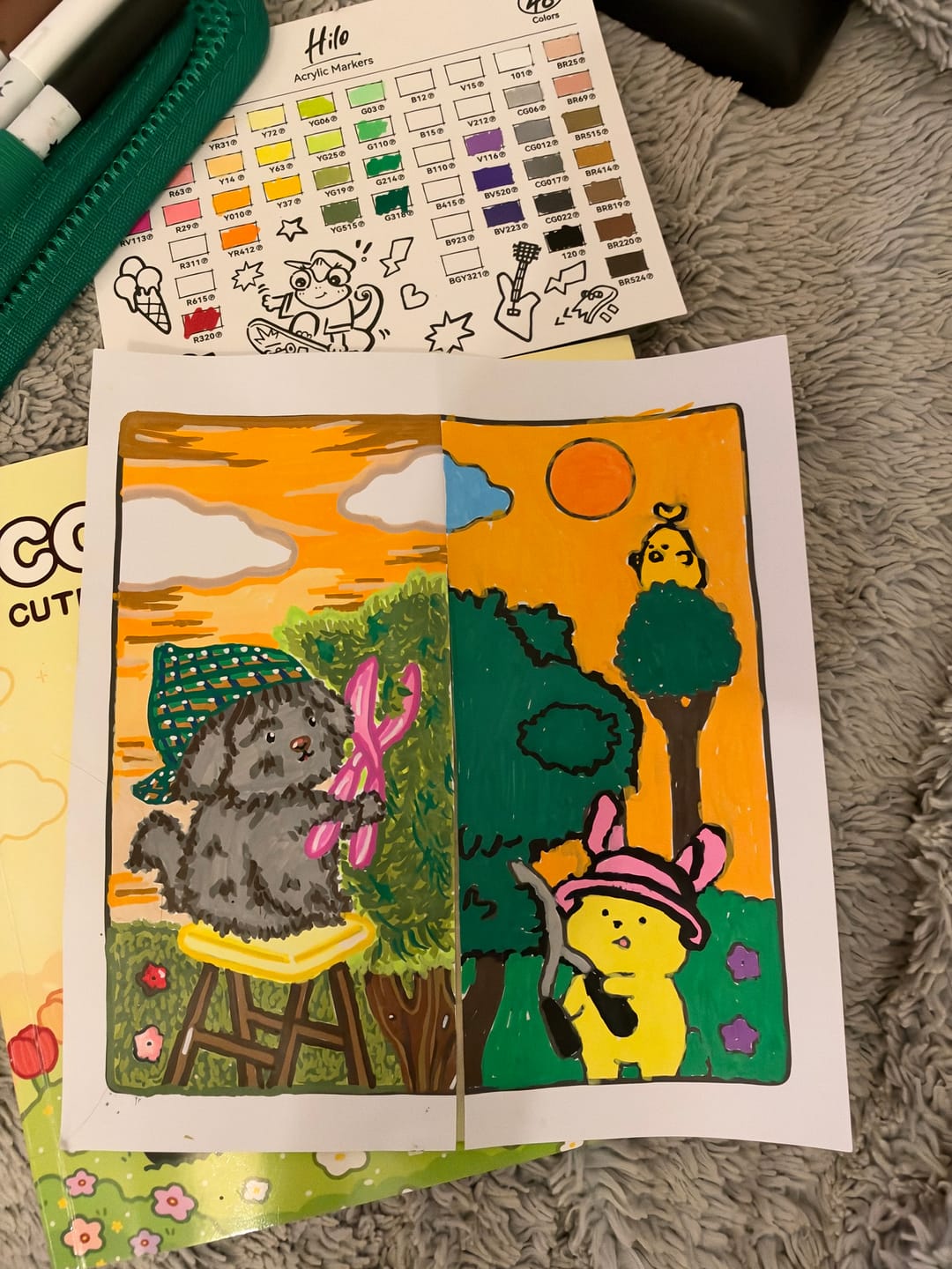 Customer photo review of Ohuhu Hilo Series Direct-ink Acrylic Paint Markers