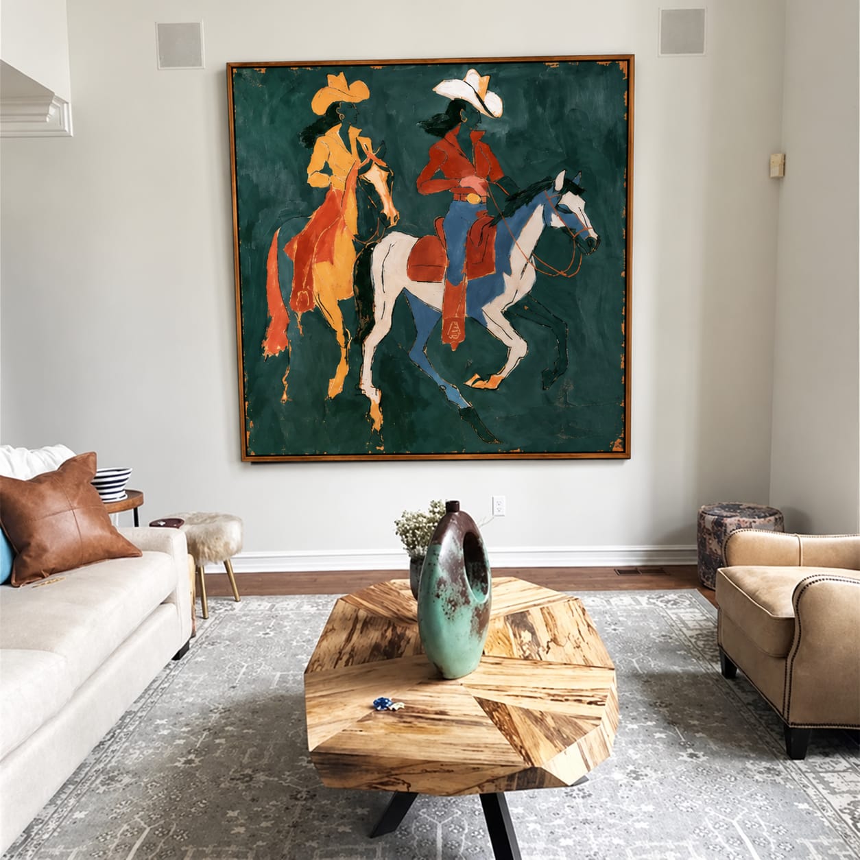 Customer photo review of Twin Trail-Cowgirl Riders Painting