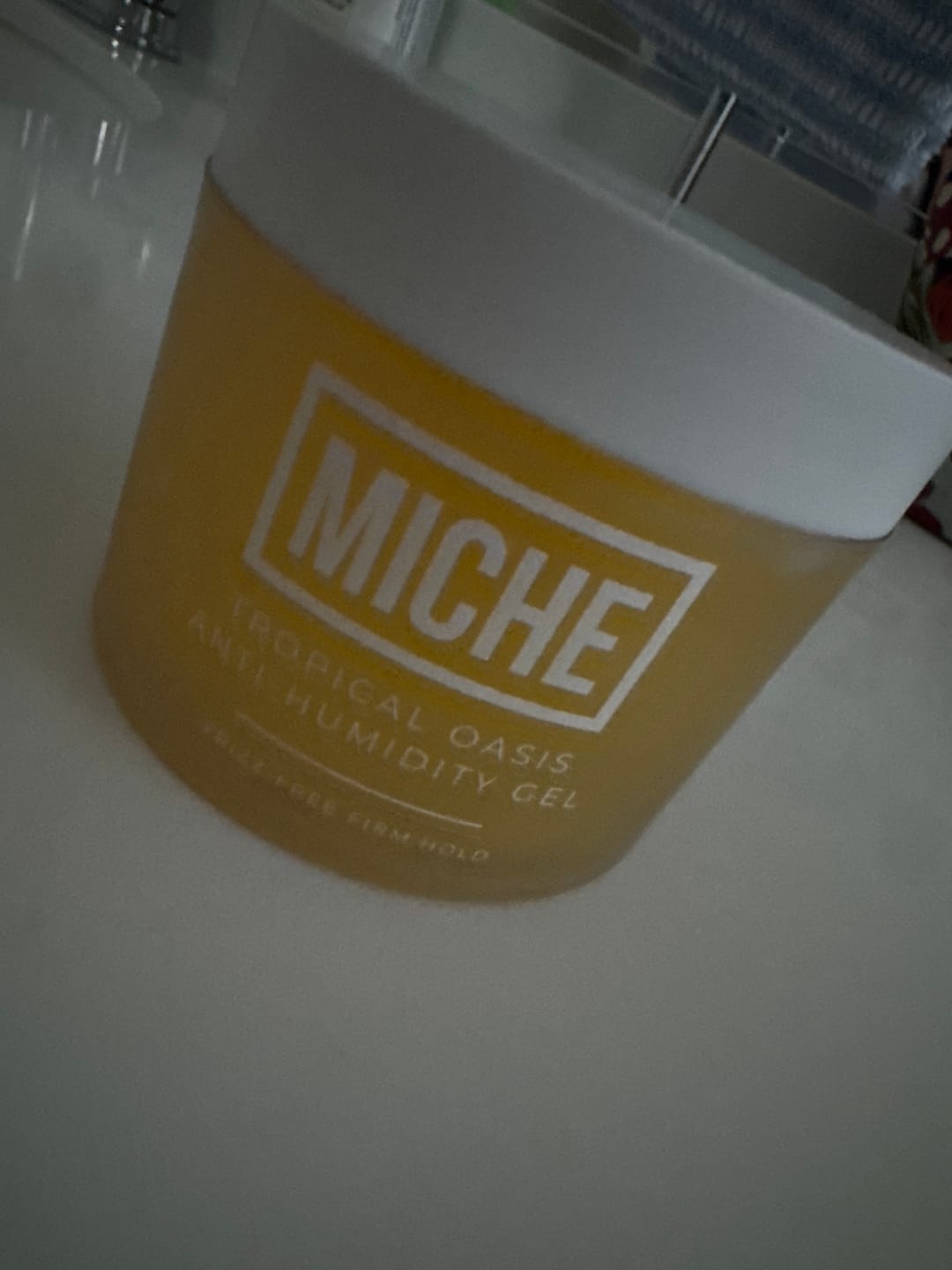 Customer photo review of Tropical Oasis Anti-Humidity Firm Hold Hair Gel
