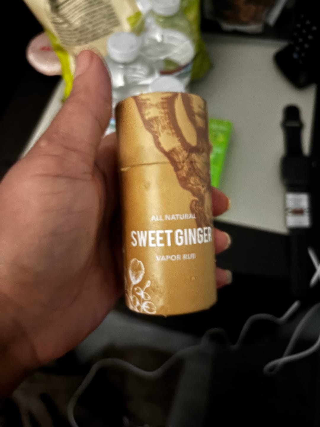 Customer photo review of Sweet Ginger Vapor Rub Stick