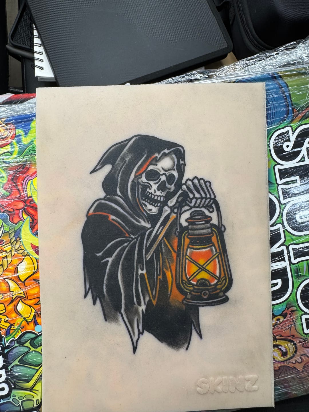 Customer photo review of Tattoo Practice Skin | Size Medium A4 | Pack of 10 -