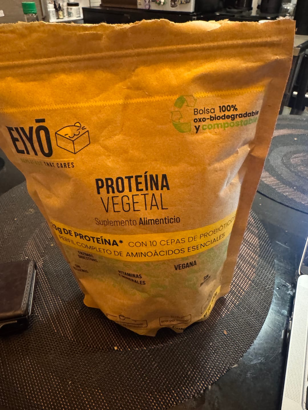 Customer photo review of Proteína vegetal sabor vainilla 600 g