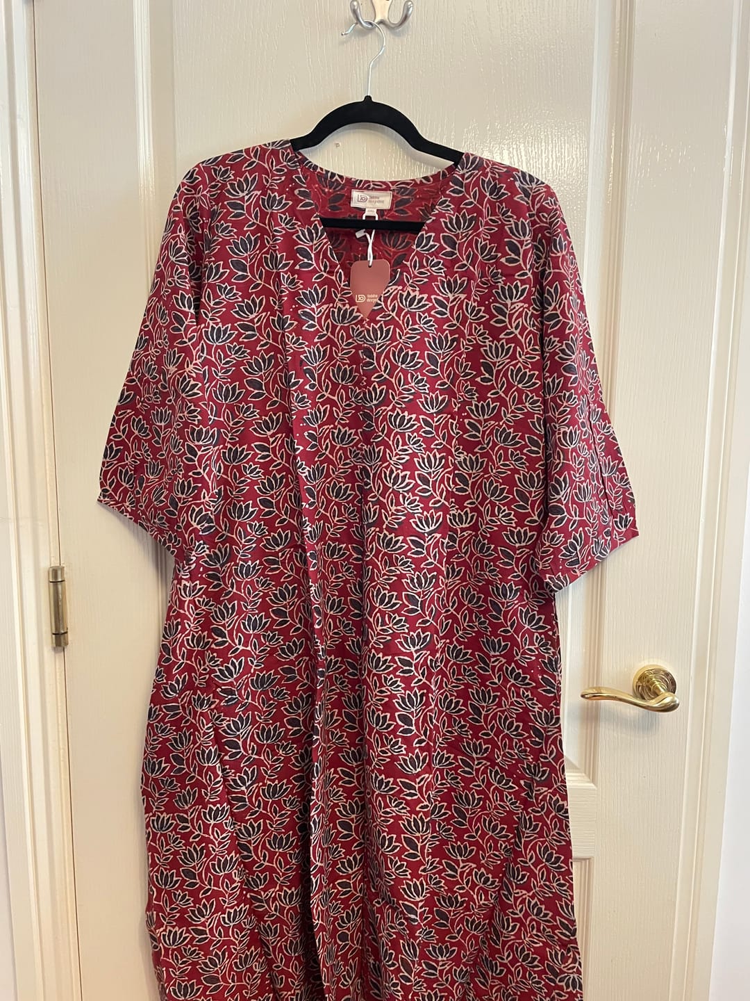 Customer photo review of Meherika Madder Red Ajrakh Dress