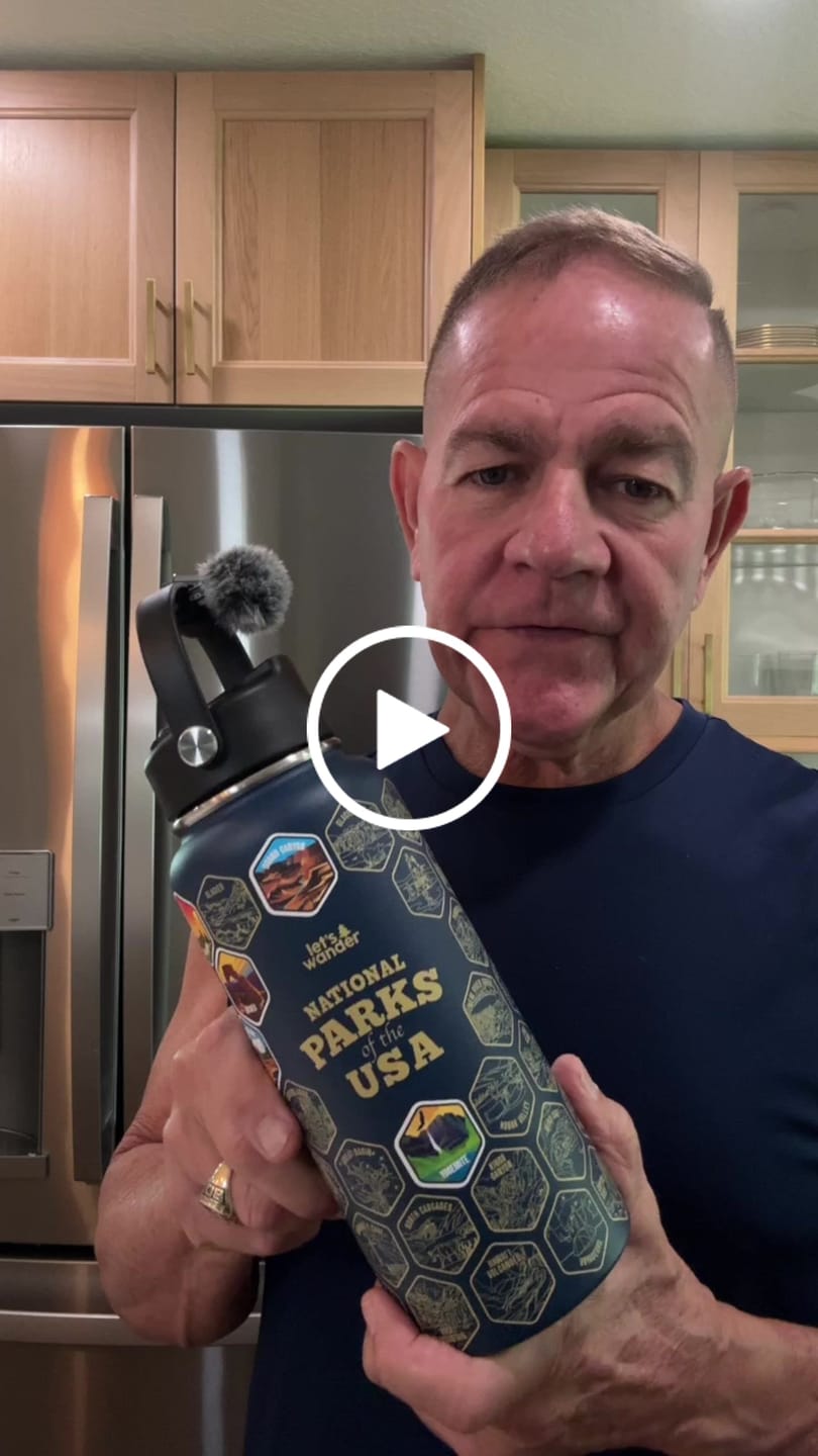 Customer video review of Lets Wander™ National Parks Water Bottle + Stickers