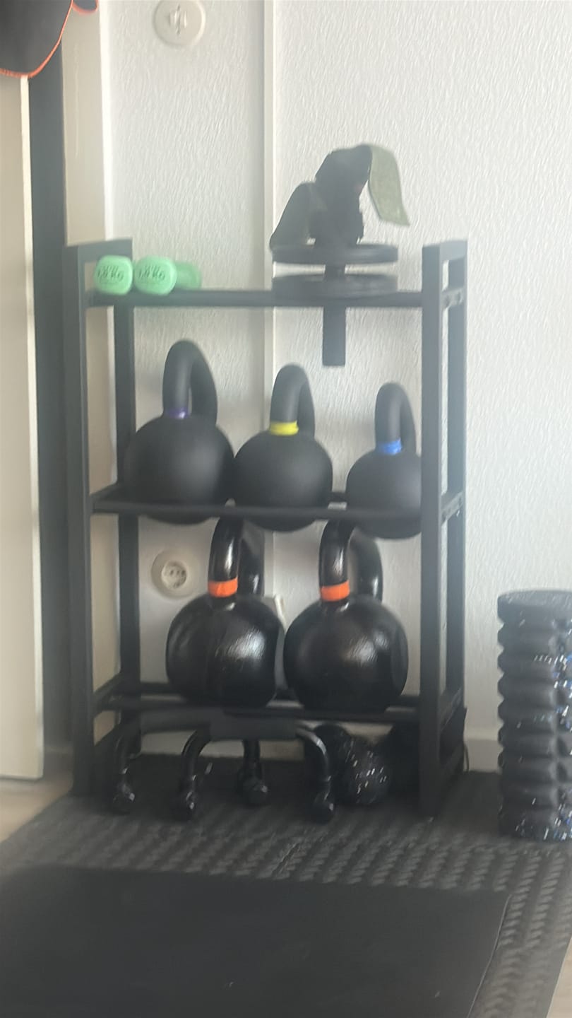Customer photo review of Strength Shop Cast Iron Kettlebell Sets