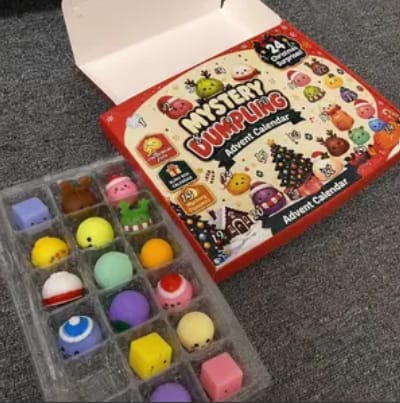 Customer photo review of Christmas Dumpling Squishy Advent Calendar