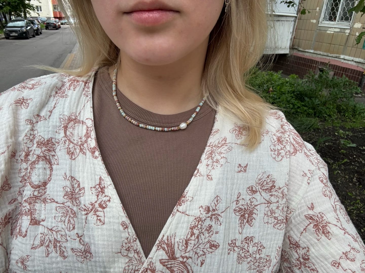 Customer photo review of Handmade Harmony Necklace
