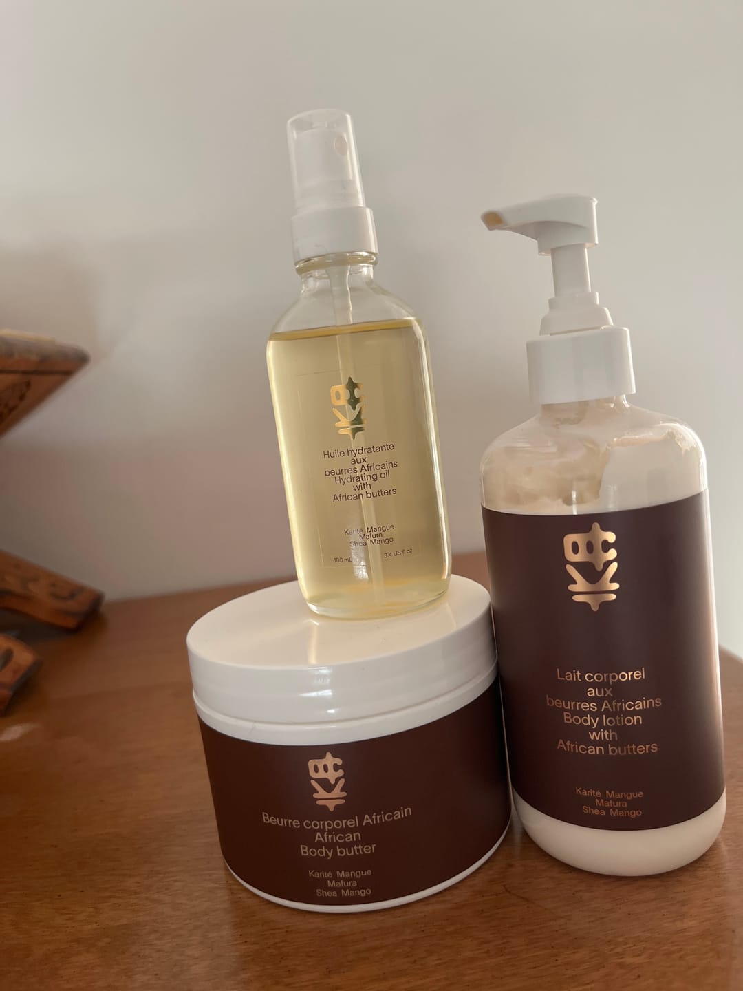 Customer photo review of Trio (hydratation intense) - Lait corporel + beurre corporel + Huile