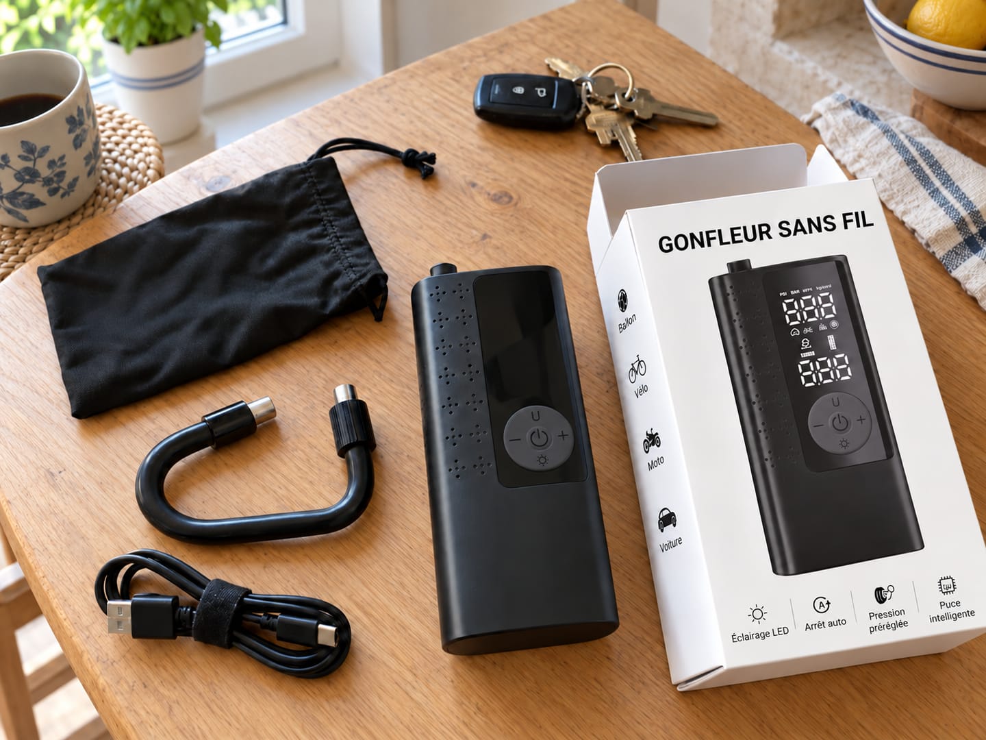 Customer photo review of AirRove Gonfleur de pneu voiture sans fil