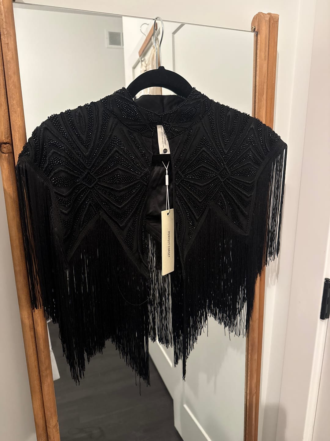 Customer photo review of Macee Fringe Cape