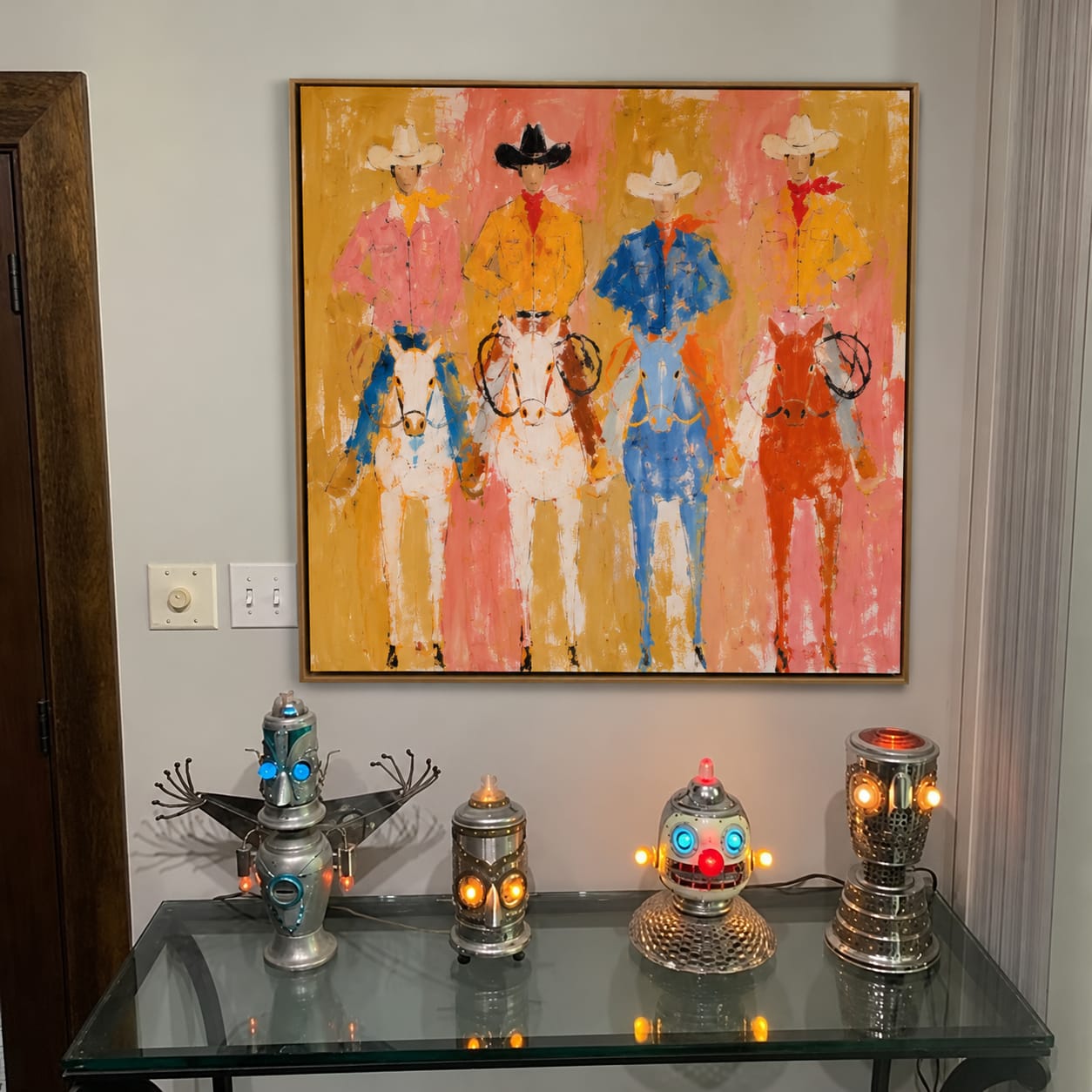 Customer photo review of Pastel Posse-Four Cowboy Riders Painting