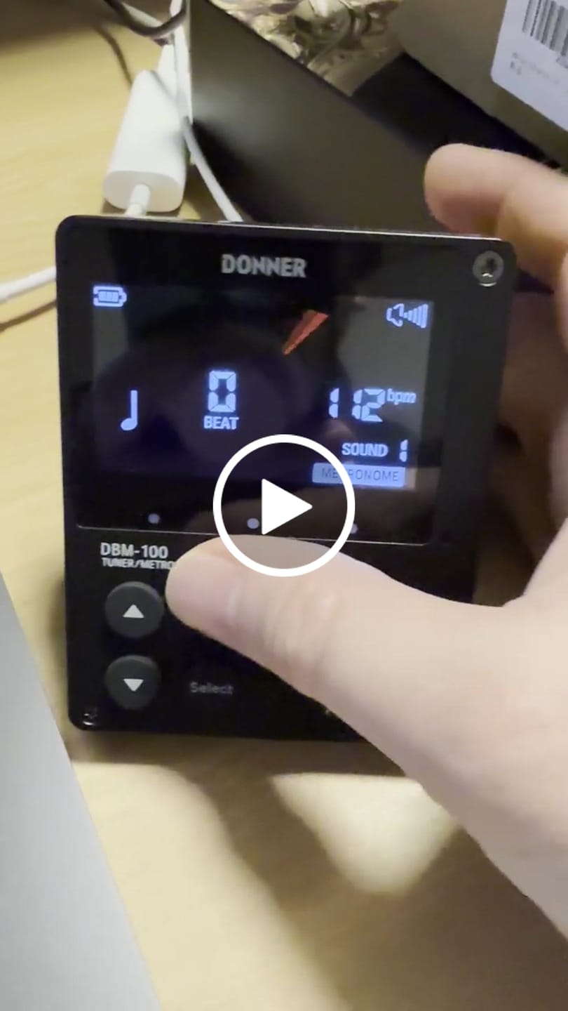 Customer video review of Donner DBM-100 Métronome Accordeur 3-en-1 Rechargeable