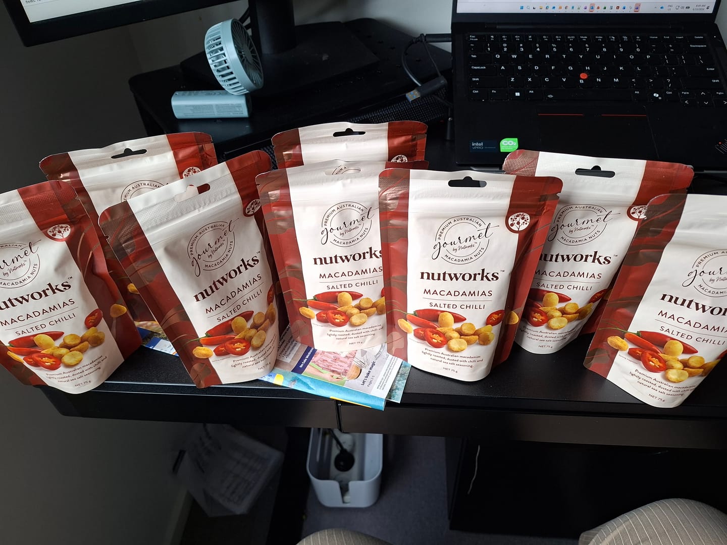 Customer photo review of Salted Chilli Macadamias