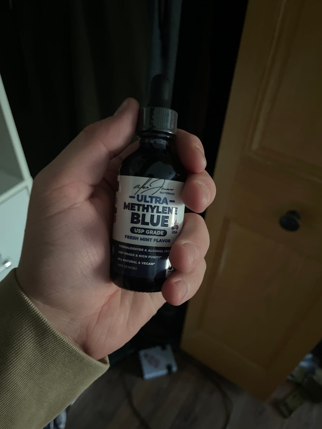 Customer photo review of Ultra Methylene Blue - Fresh Mint Flavor (50mL) (30 Servings)
