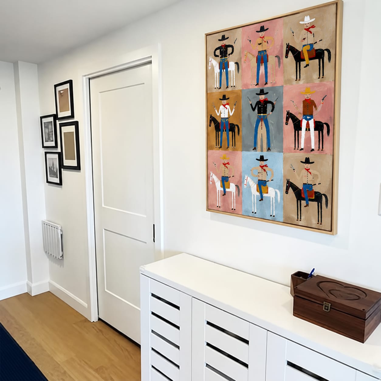 Customer photo review of Rodeo Squares-Cowboy and Horse Folk Painting